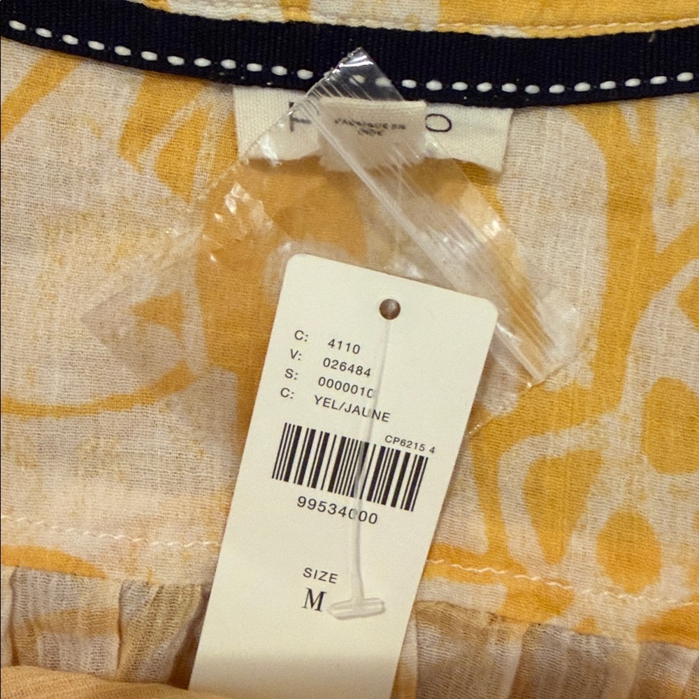 The Sydney Batwing Blouse by Pilcro Floral Yellow and White Women's Top M - Picture 8 of 13